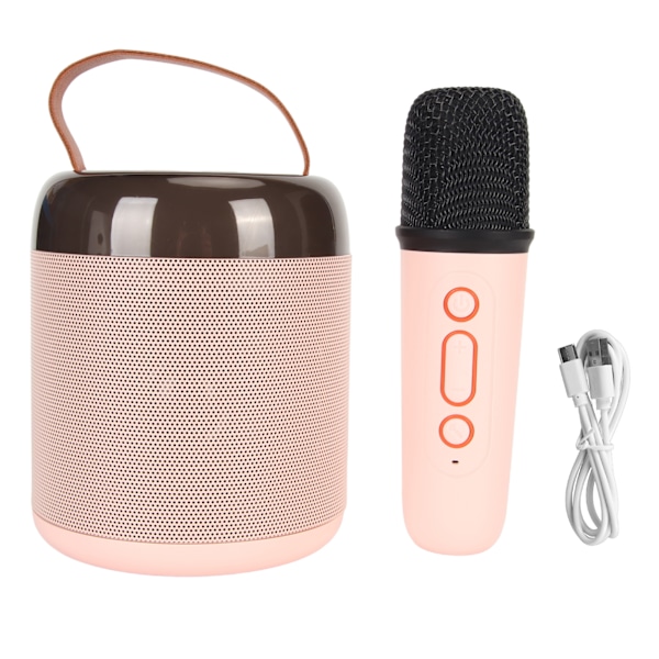 RGB Højttaler 16 Lysdioder Letvægts Kompakt Bærbar Bluetooth Højttaler med Trådløs Mikrofon til Hjemmet Pink
