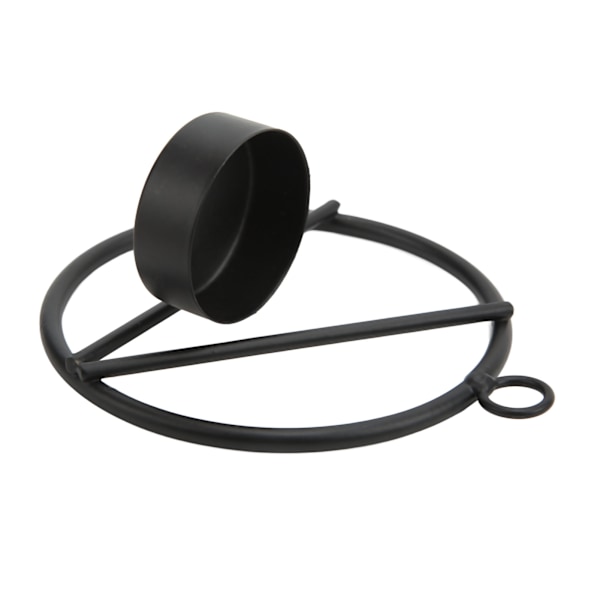 Ljusstake Svart Modern Minimalistisk Metall Rund Väggmonterad Ljusstake Väggdekoration Gåva
