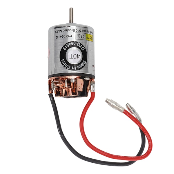 RC Borstmotor 540 Vattentät Hög Vridmoment Borstmotor med Extern Utbytbara Kolborste för RC Klättringsbil 40T