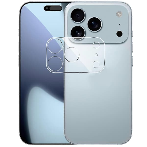 Camera Protector for iPhone 17 Pro Max, Arc Edge, Clear Tempered Glass Film