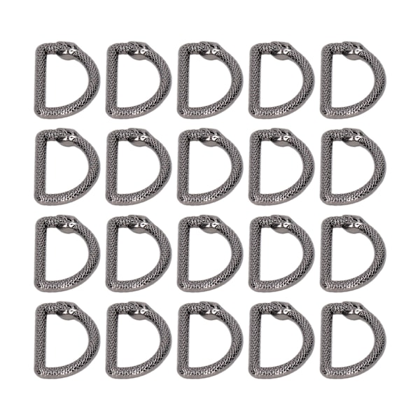 20 st Metall D-ringar Serpentin Stängd Mun Zinklegering D-ringar Spänne Enkel Montering Ouroboros D-ringar för DIY Väska