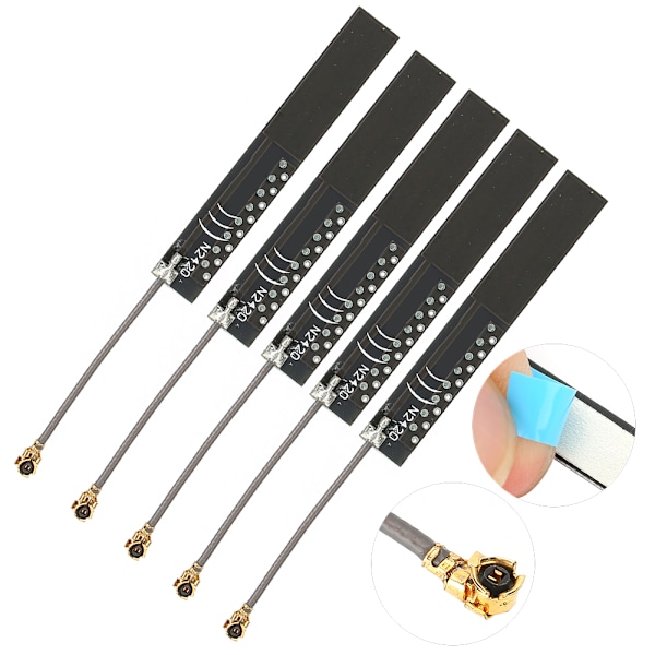 5 stk. 2.4G Antenne Innebygd WIFI-antenne for IPEX1 Grensesnitt Trådløst WIFI-kort