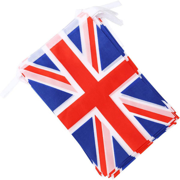 Union Triangular Vimpler 25stk Britiske Flag 70-års Jubilæum England Flag Vimpler til Dronningens Platin Jubilæum Pub Royal Fest Dekoration
