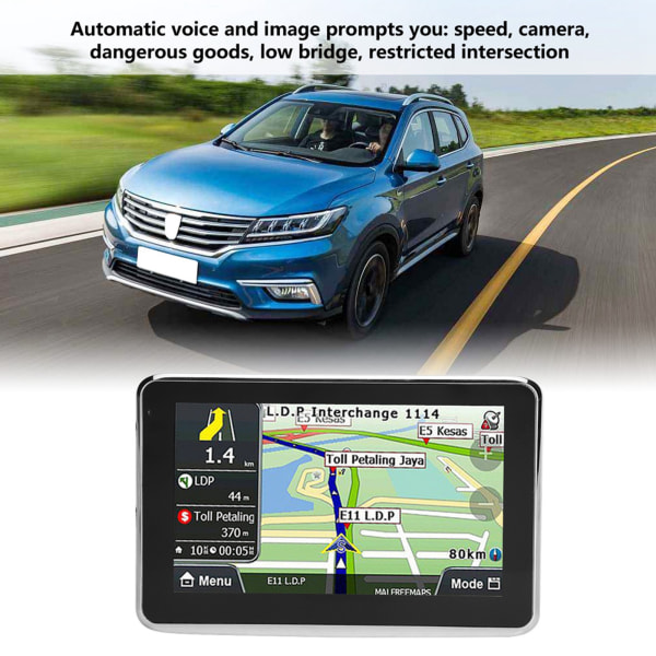 Universal 5 tommer berøringsskærm Car Navigator GPS Navigation DDR256M 8G MP3 FM Europa Kort Q5 1