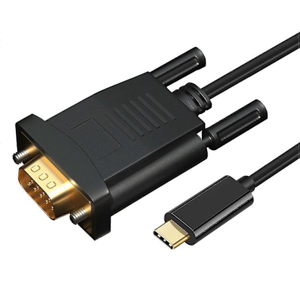 Type C til VGA-konverterkabel til Macbook 12 tommer bærbar computer 1,8 m
