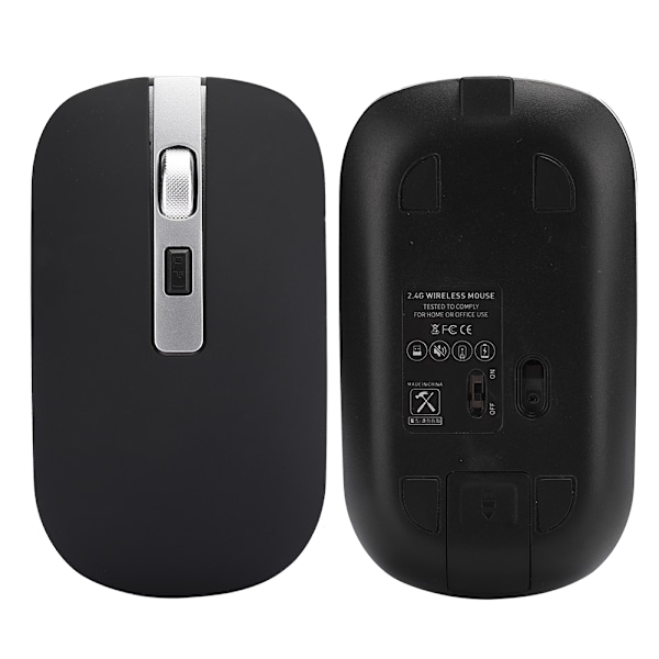 2.4G langaton hiiri, ergonominen, 1600 DPI, korkea resoluutio, USB-lataus, tietokonetarvikkeet, musta