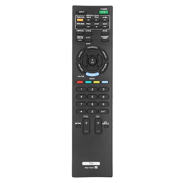 Ersättningsfjärrkontroll för Sony High Definition LCD LED TV RMYD047 (RM&#8209;YD047)