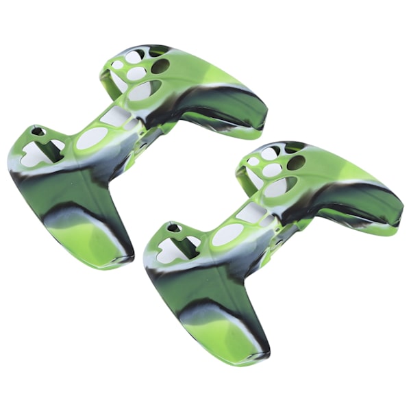 2 stk Gamepad-beskyttelsesdeksel Camouflage Silikonetui Skin for PS5 Game ControllerCamo Green