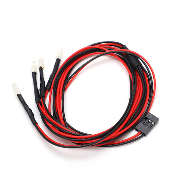 4st RC bil LED-ljus RC trekanals kontrollstrålkastare för 1/10 1/8 modellbilar