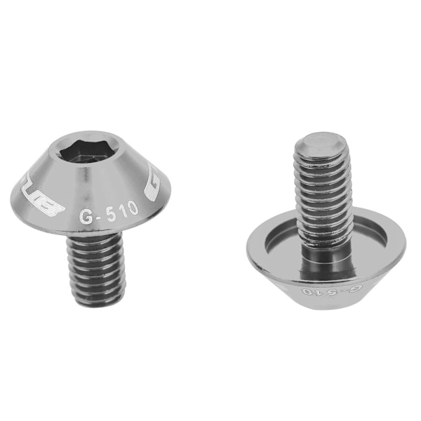 GUB G-510 2st M5 * 12mm Cykel Vattenflaskhållare Hållare Skruvbultar (silver)