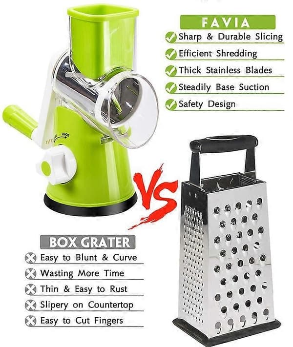Rotary Cheese Grater with Handle