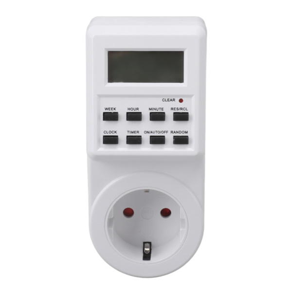 Innendørs Mini Uttak Timer Digital Nedtellingstimer Uttak Innendørs Tidstyrt Strømbryter med Nedtellingsstrømavstengningsbeskyttelse EU-plugg 230V 16A 3680W.μ