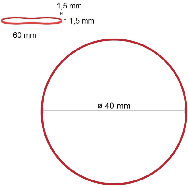 Kuminauha 1,5 x 1,5 mm 1/2 ympärysmitta 60 mm - Joustavat nauhat kotitalouksiin, töihin, toimistoihin - Uudelleenkäytettävä, kestävä - Vakaa 1 kg pussi - Eri värejä