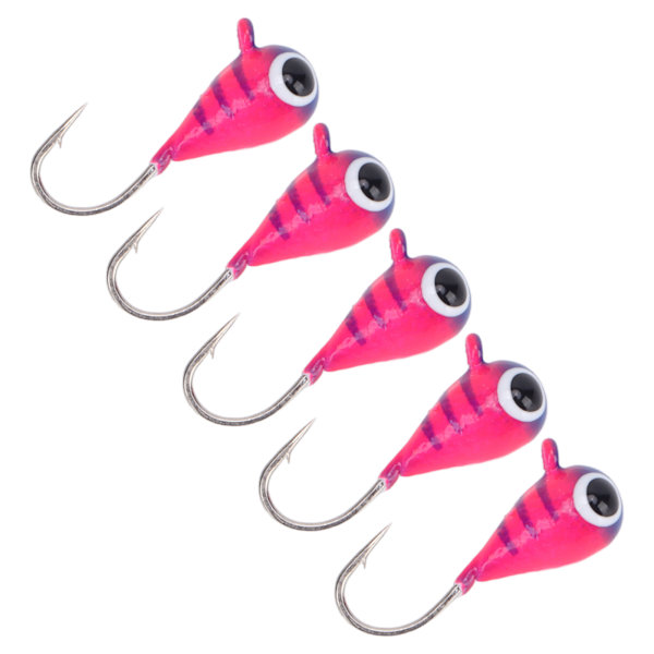 5-pack Isfiskejiggar för utomhusfiske, Isfiskebeten, Högkolstål, Mikrobas-krokar, 4 mm, 077
