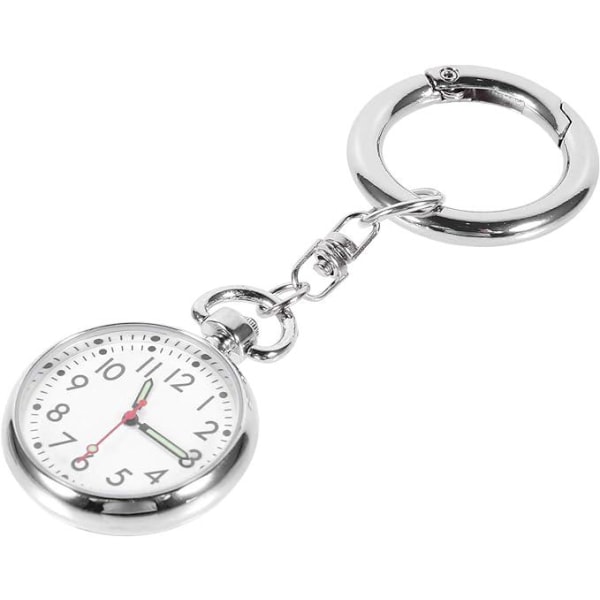 Sjuksköterskor Watch Rostfritt stål Sjuksköterska Lapel Pin Watch Läkare Hängande Klockor Watch Nyckelring Watch med nyckelring för sjuksköterskor