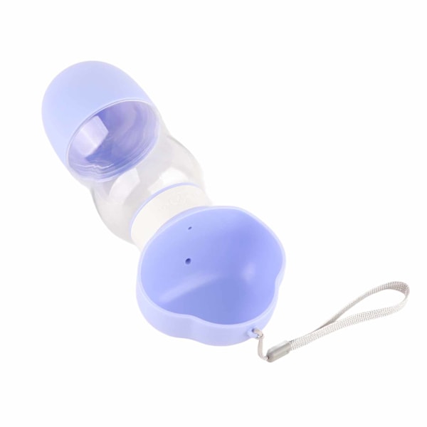 Hundvattenflaska Bärbar Söt Transparent Hundvattenmatare med Matning för Hundvattentillbehör 350ml 200ml Moln Lila