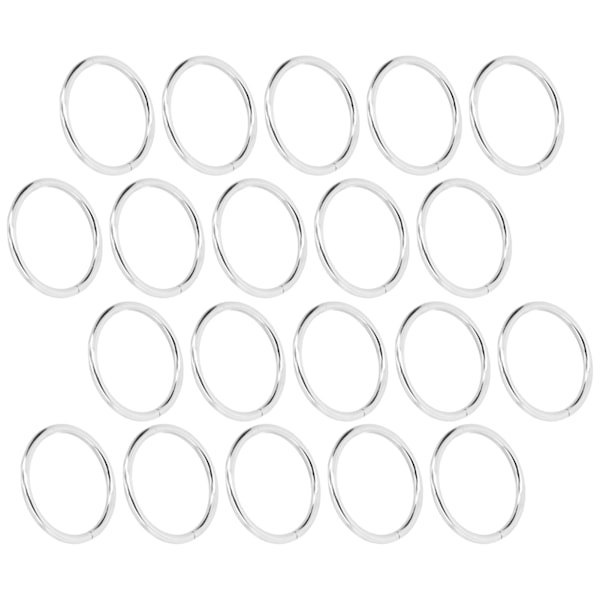 20 stk Metallringer Slitesterke Jern Sirkel O Spenneringer for DIY Belte Håndveske Spenne Maskinvare Klesdekorasjon