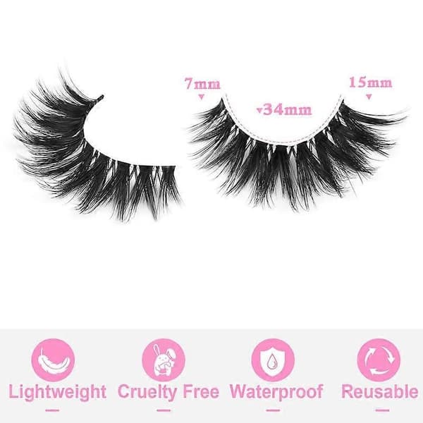 False Eyelashes Clear Natural Eyelash Extension Cat Eyes Curled