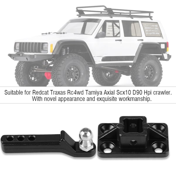 RC dragkrok i metall för Trx-4 Axial Scx10 D90 Bandbilar Hitch Trailer Modelldelar