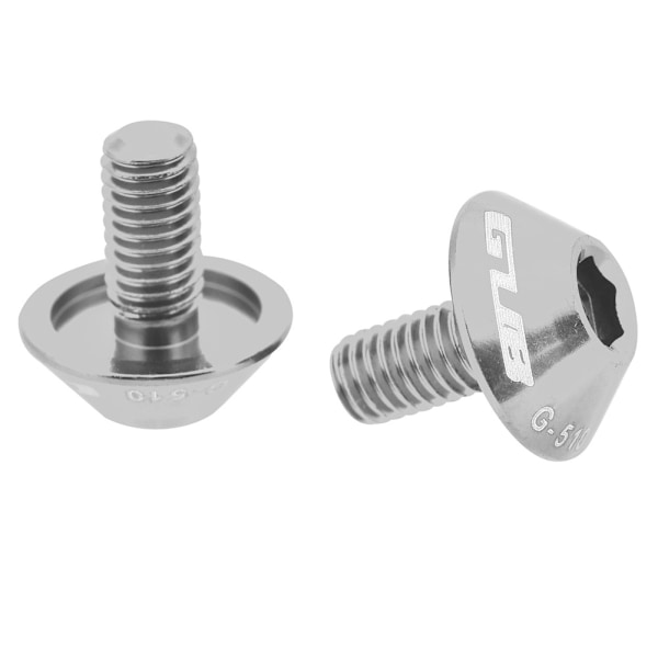 GUB G-510 2st M5 * 12mm Cykel Vattenflaskhållare Hållare Skruvbultar (silver)