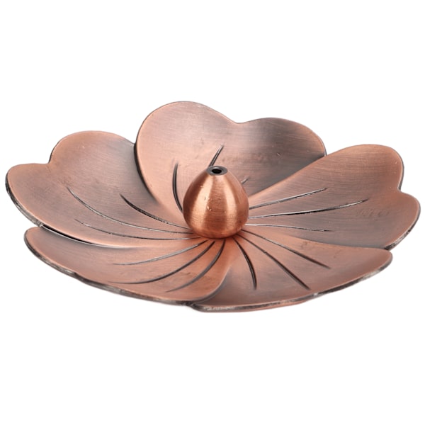 Røgelsespindholder Retro Elegant Unik Blomsterform Separat Design Rød Kobberfarve Røgelsespindholder