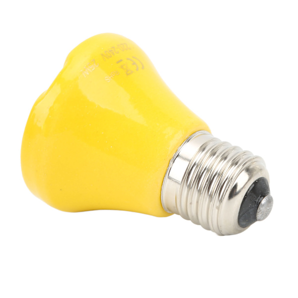 Keramisk krybdyr varmelampe pære mini infrarød varme keramisk amfibie varmelampe til firben krybdyr 220V‑240V 25W gul