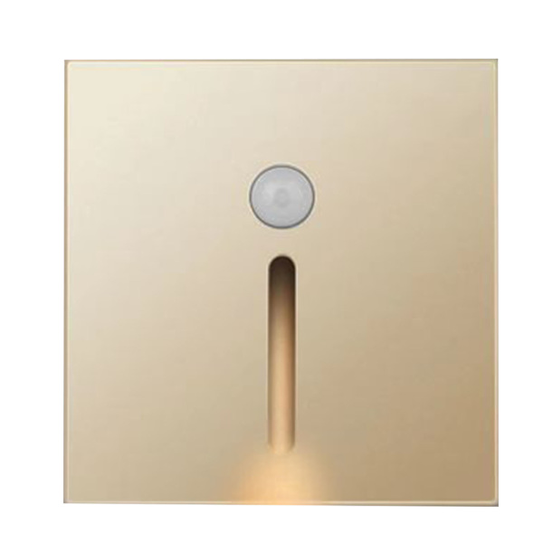 LED bevegelsessensor nattlys ABS liten LED induksjonslampe for seng korridor gang gull