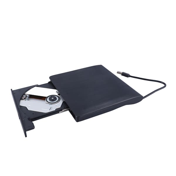 Ekstern DVD-drev USB 3.0 Højhastighedsbærbar DVD-læser til stationær pc bærbar computer Sort