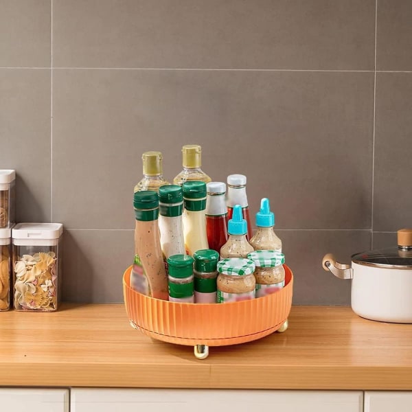Oransje roterende krydderstativ - Organiser og vis frem dine kjøkkenkryddere på en enkel måte