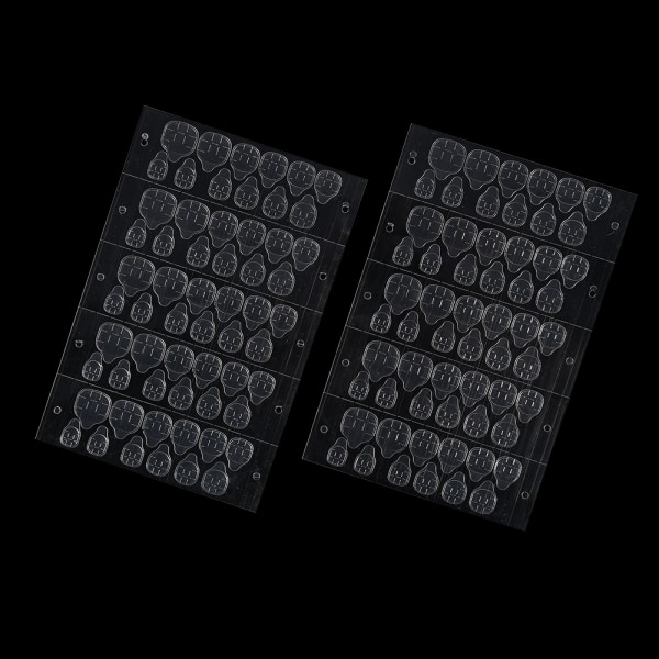 50 ark/parti dobbeltsidig selvklebende lim gjennomsiktig klar klistremerke klebrig tape for falske negler
