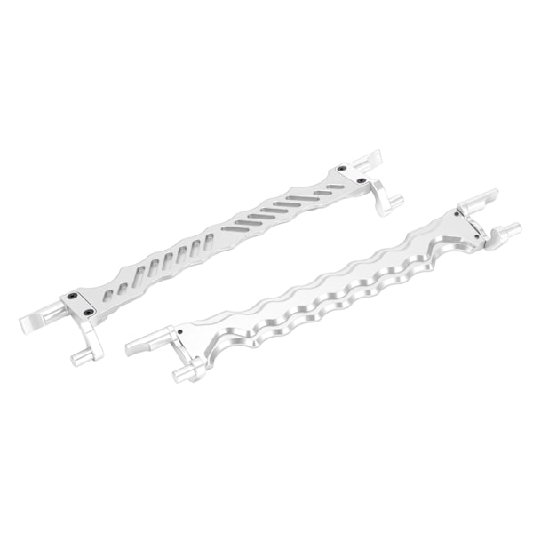 2 stk RC legering batteriholder erstatning til Traxxas 6S 8S 1/5 RC bil opgraderingsdele (sølv) Argent