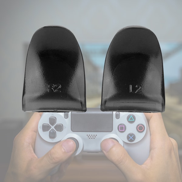 2 ST/ Set Hållbara R2 L2 Knappar Trigger Förlängare För PS4 Kontroller (Svart)