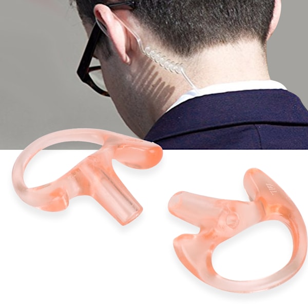 Pink Silikone Udskiftnings Øreindsats To-vejs Radio Øreprop til de fleste Coil Tube Audio Kits (L)