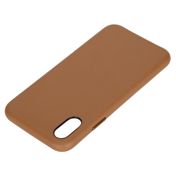 Phone Case Pehmeä PU Nahka Tekstuuri PC Matta Puhelimen cover Iphone X 5,8 tuuman ruskea