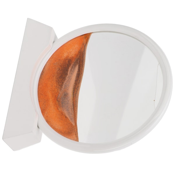 Rörlig Sandkonst Rund Vit Ram 3D Högtransparent Glas Blekningsfri Livfull Färg Tålig Sandkonst Flytande Rörelse
