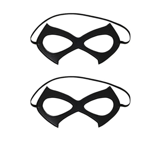 2 delar mode svart läder nattklubb överdrivna maskerad mask