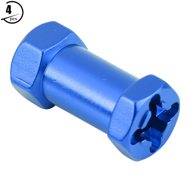 4 kpl 12 mm RC hex-pyörännavan metallisovitin D90 AX10 CC01 SCX10 F350 -telaketjuun (25 mm sininen)