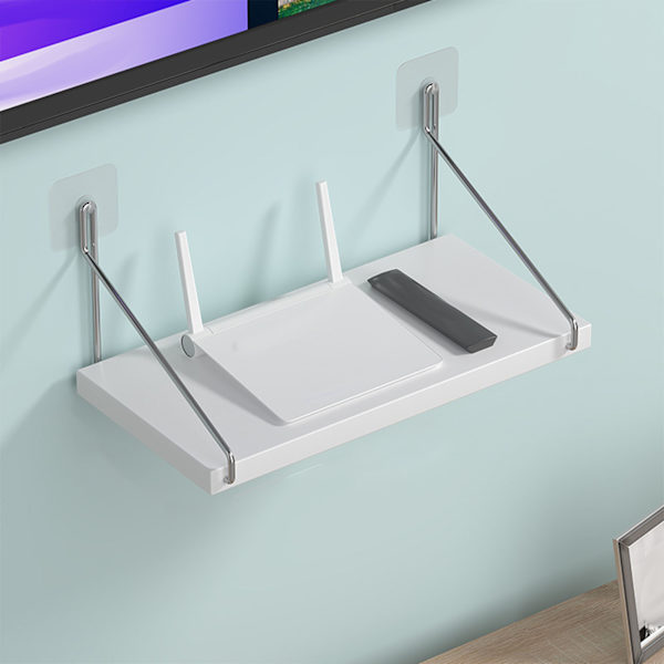 WIFI-router väggmonterad förvaringslåda Enkel installation Stor kapacitet Förvaringshylla för hem Vit
