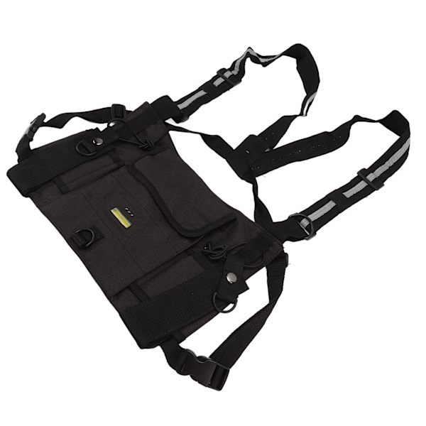 Radiobrystsele Rigg Radio Bryst Frontpakke Walkie Talkie Vest Med Refleksstripe for Sikkerhet