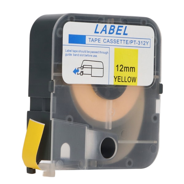 Etiketttape for MAX Line Machine LM 380E LM 390A LM 370A LM 380A LM 380EZ 12 mm 26,2 fot gul selvklebende etiketttape med skall