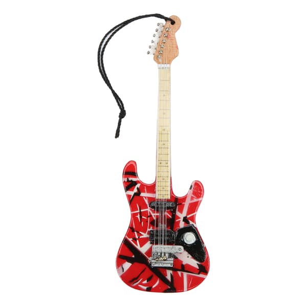 Gitarrmodell Fina Detaljer Rött Träkorn Lind Miniatyrgitarr för Vitrinskåpsdekoration Present
