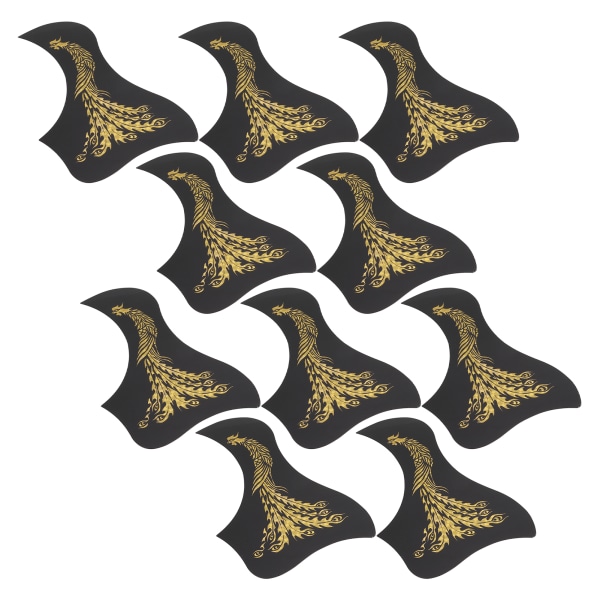 Guitar Pickguard Classic Anti Scratch Plate Skyddsinstrument Tillbehör Fågeltyp Phoenix Mönster 10st Guld