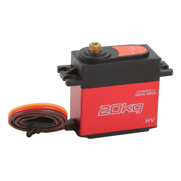 20KG RC Digital Servo 180 Graders Rotation Hög Hastighet Metallväxel Servo för RC Bil Robot Skepp Manipulator Röd