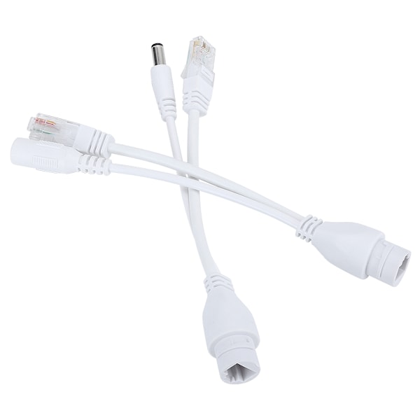 POE Adapterkabel Ikke-Standard Vanntett Injektor Splitter DC12V (Hvit)