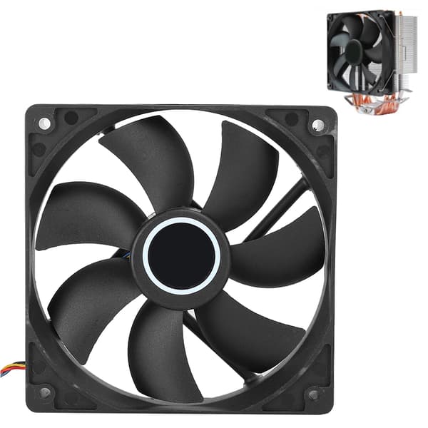 CPU-køler 6 messingrør Ultra stille 775 1155 stationær computer Lampefri blæser 1366X58 (sort)