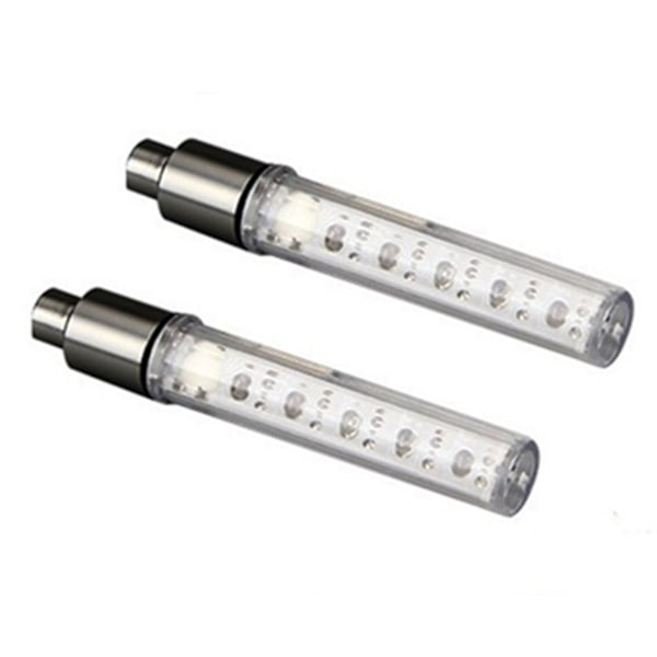 2 stk LED Sykkelhjul Lys 7 Moduser Blendende Lys Sykkel Dekk Ventil Stamme Lys for Sykkel Tilbehør
