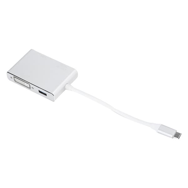 Kabeladapter Konverter 4 i 1 TypeC til HDMI DVI VGA USB 3.0 Multifunktionel Laptop Computer