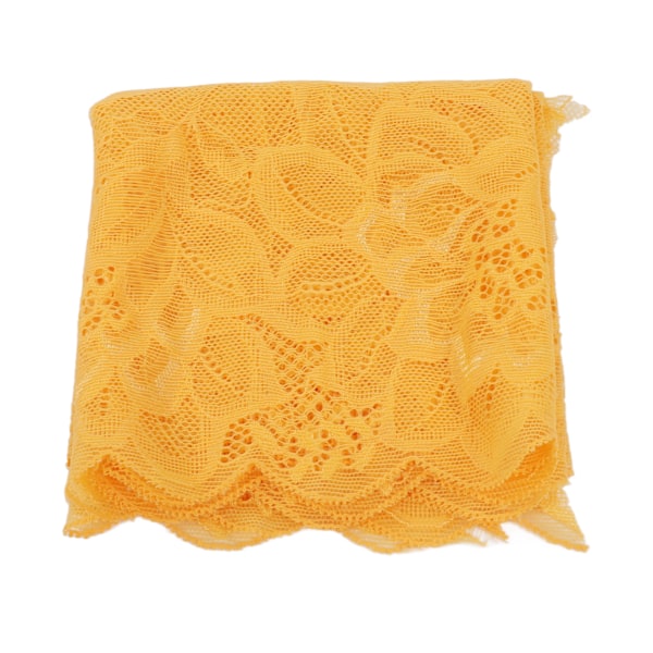 Spetstyg 10 Yards 23cm Bred Trendigt DIY Klippbart Mjukt Stretch Mesh Nylon Spetsband för Sömnad Guld