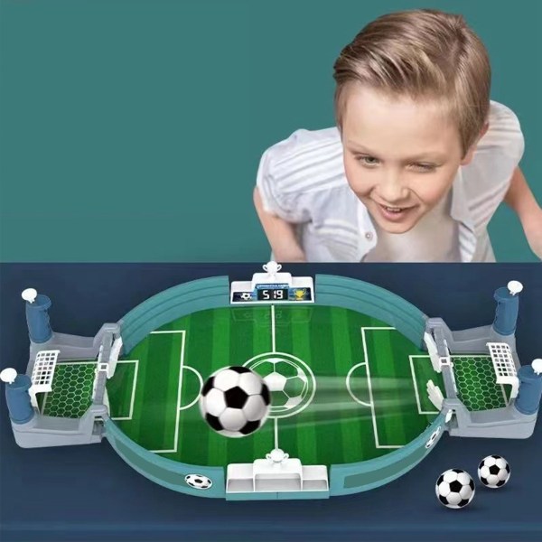 Interaktivt minifodboldbordspil - perfekt til indendørs og udendørs fester!
