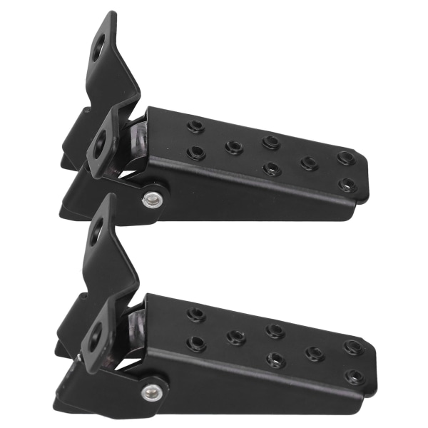 Sammenleggbar fotstøtte Fottrapper Stålpedal Sort Universal for retro motorsykkel ATV
